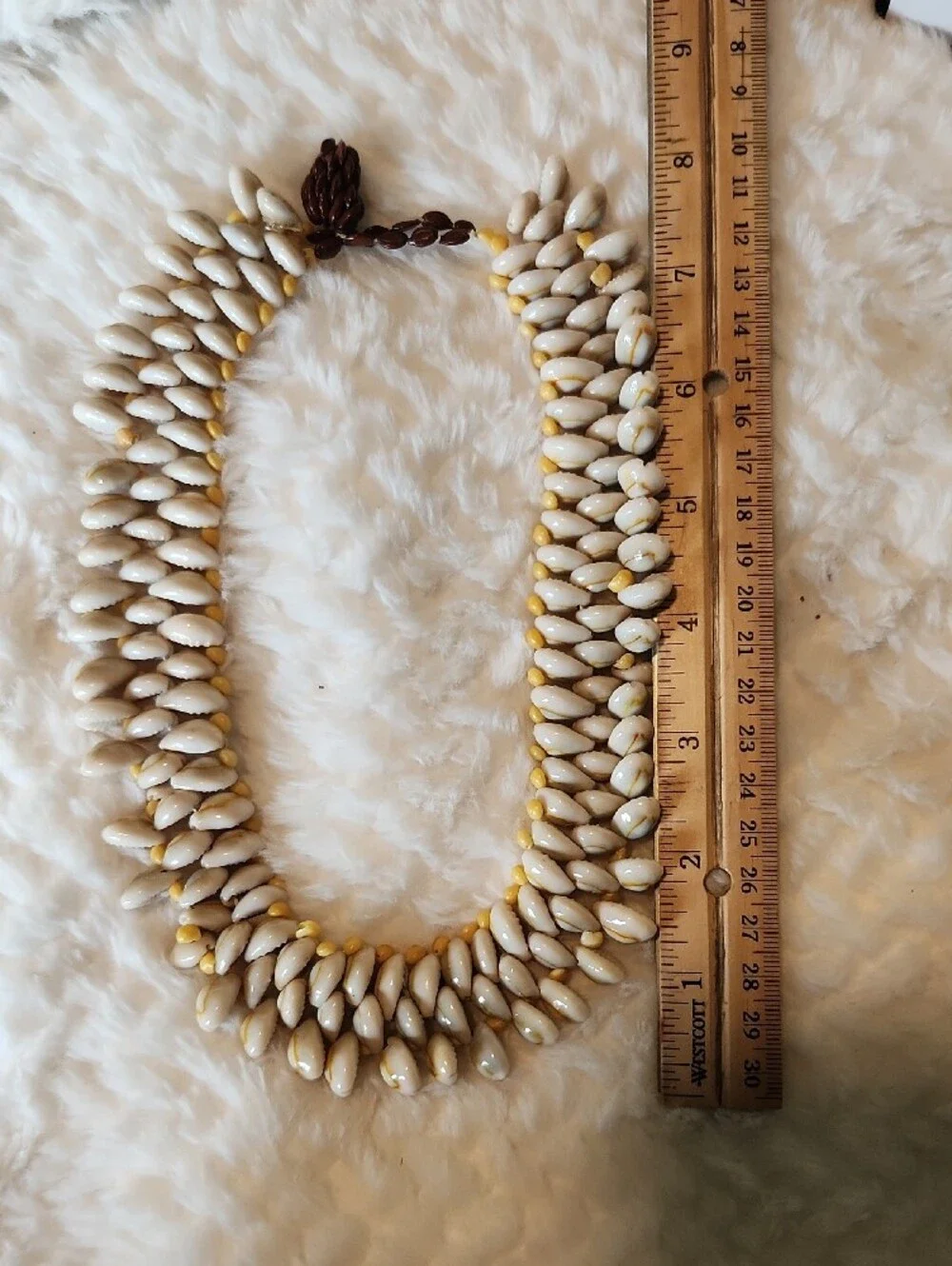 Vintage Cowrie Shell Lei Necklace Boho Vibe